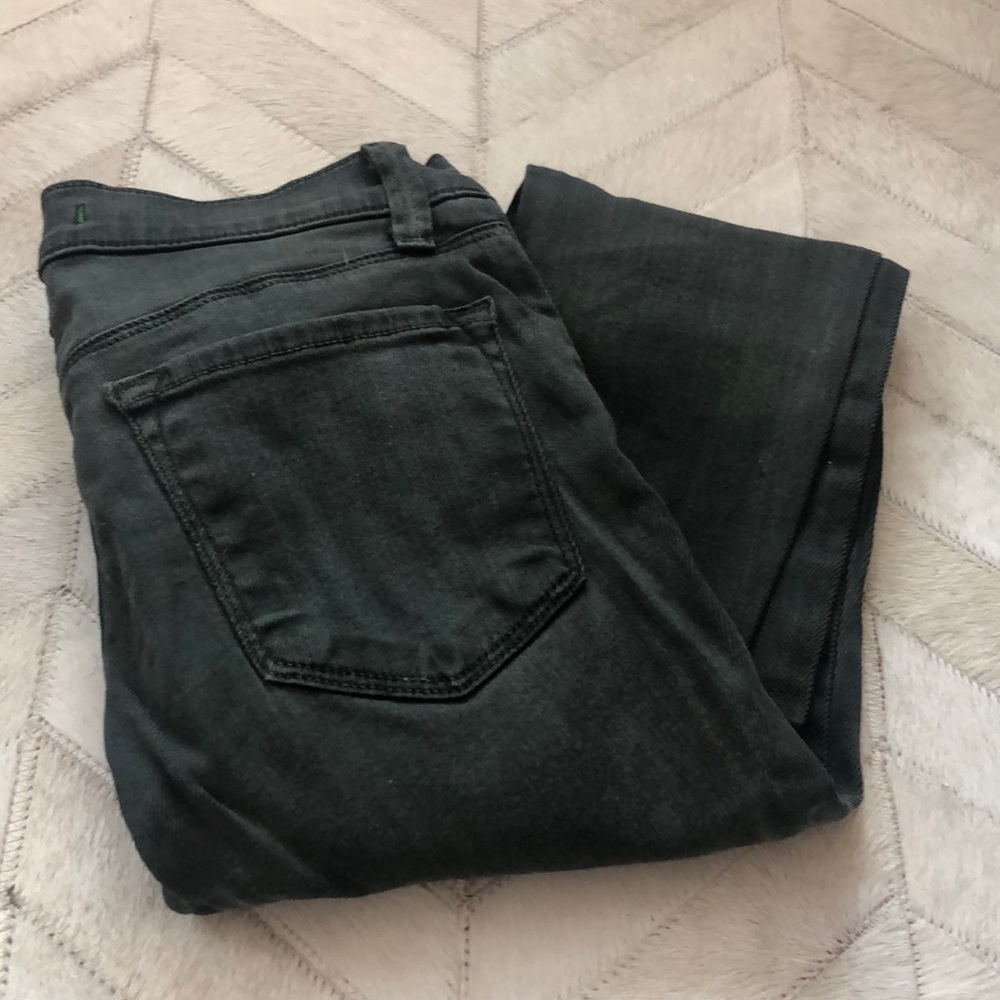 J Brand Dark Green Mid Rise Skinny Jeans
